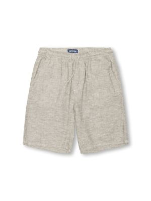 Only and Sons Junior shortsit, OSJCAIDEN LIFE LOOSE LINEN SHORTS Beige