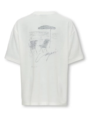 Only and Sons Junior t-paita, OSJMILON SS OVERSIZE O-NECK T-SHIRT Luonnonvalkoinen