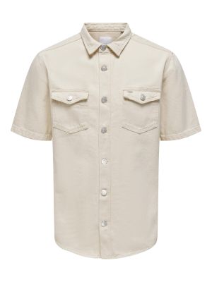 Only and Sons kauluspaita, CUBA SS ECRU Luonnonvalkoinen