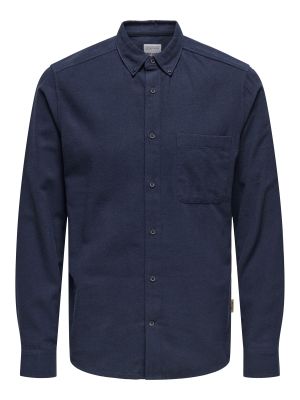 Only and Sons kauluspaita, GUDMUND SLIM SOLID Tummansininen
