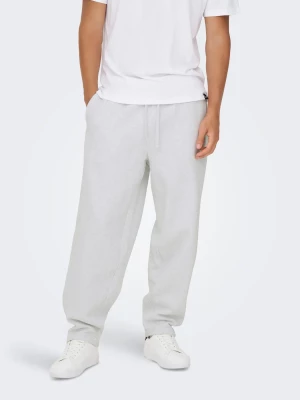 Only and Sons miesten collegehousut, ONSCERES WIDE PANT  Super Light Grey Melange