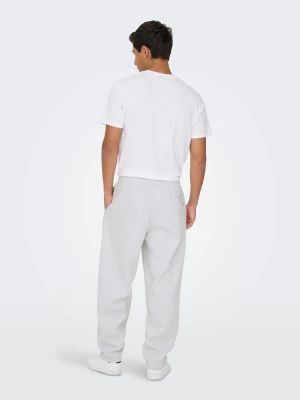 Only and Sons miesten collegehousut, ONSCERES WIDE PANT  Super Light Grey Melange