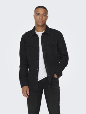 Only and Sons Miesten Farkkupaita, BANE DENIM SHIRT NOS Hiilenmusta