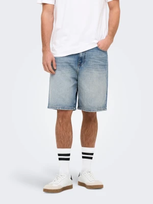 Only and Sons miesten farkkushortsit, FADE MID BLUE SHORTS Indigo