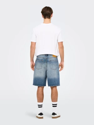 Only and Sons miesten farkkushortsit, FADE MID BLUE SHORTS Indigo