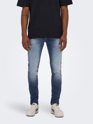 Only and Sons Miesten Farkut Loom Slim Jog 3522 Nos Indigo