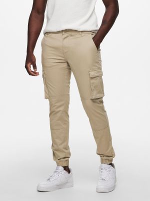 Only and Sons miesten housut, ONSCAM STAGE CARGO CUFF Beige
