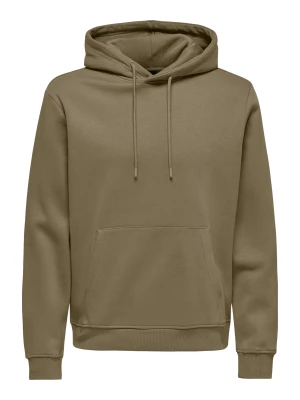 Only and Sons Miesten Huppari, ONSCONNOR REG SWEAT HOODIE NOS Tumma Kameli