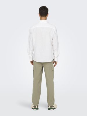 Only and Sons miesten kauluspaita, CAIDEN LIFE REG Valkoinen