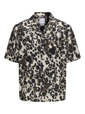 Only and Sons miesten kauluspaita, ROCKET REG SS RESORT AOP SHIRT Valkopohjainen Kuosi