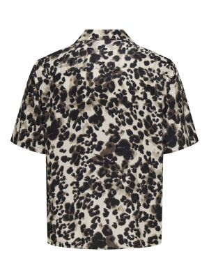 Only and Sons miesten kauluspaita, ROCKET REG SS RESORT AOP SHIRT Valkopohjainen Kuosi