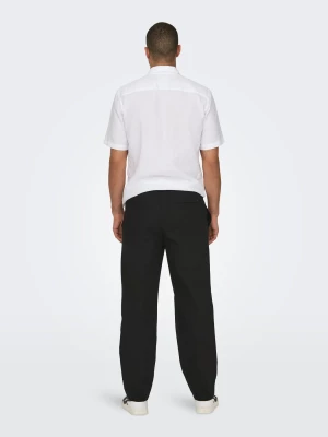 Only and Sons miesten kesähousut, SINUS LOOSE LIN PANT Black