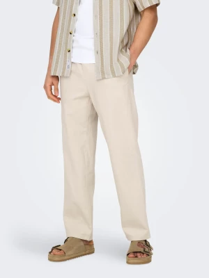 Only and Sons miesten kesähousut, SINUS LOOSE LIN PANT Silver Lining
