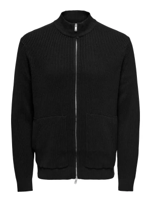 Only and Sons miesten neuletakki, ONSLAW REG LS CARDIGAN KNIT FRML Black