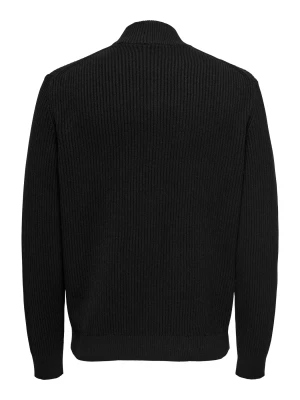 Only and Sons miesten neuletakki, ONSLAW REG LS CARDIGAN KNIT FRML Black