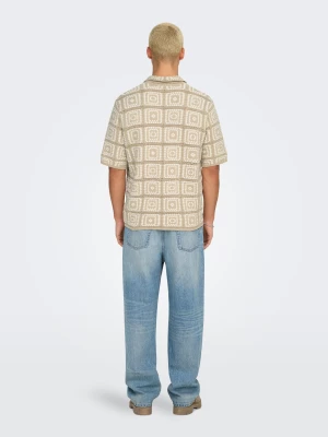 Only and Sons miesten paita, BART RLX SS SHIRT KNIT Vaalea Beige