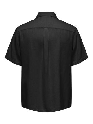 Only and Sons miesten paita, KARI SHIRT VISC LINEN Musta
