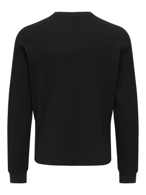 Only and Sons miesten paita, TOBIE REG HENLEY LONGSLEEVE Black