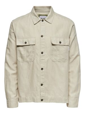Only and Sons Miesten Paitatakki, Kenneth Overshirt Beige