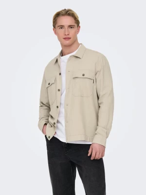 Only and Sons Miesten Paitatakki, Kenneth Overshirt Beige