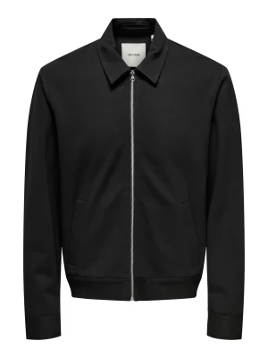 Only and Sons miesten paitatakki, ONSJAKES 0339 REG ZIP STRETCH OVERSHIRT Black
