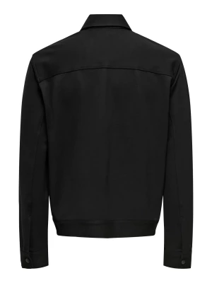 Only and Sons miesten paitatakki, ONSJAKES 0339 REG ZIP STRETCH OVERSHIRT Black