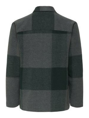 Only and Sons miesten paitatakki, ONSWAKE CHECKED ZIP OVERSHIRT Dark Sea Checks