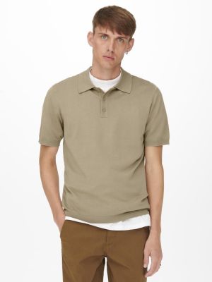 Only and Sons miesten pikeepaita, WYLER LIFE POLO KNIT Beige