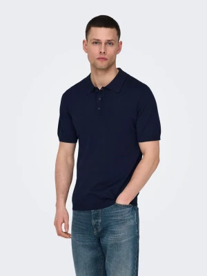 Only and Sons miesten pikeepaita, WYLER LIFE POLO KNIT Tummansininen