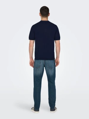 Only and Sons miesten pikeepaita, WYLER LIFE POLO KNIT Tummansininen
