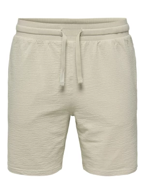 Only and Sons miesten shortsit, K KIAN REG SEERSUCKER SHORTS Beige