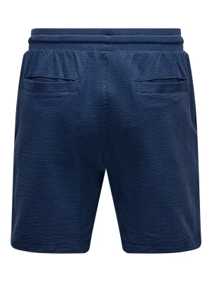 Only and Sons miesten shortsit, K KIAN REG SEERSUCKER SHORTS Tummansininen