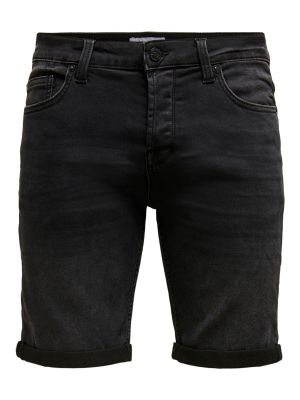 Only and Sons Miesten Shortsit PLY LIFE REG BLK JOG Hiilenmusta