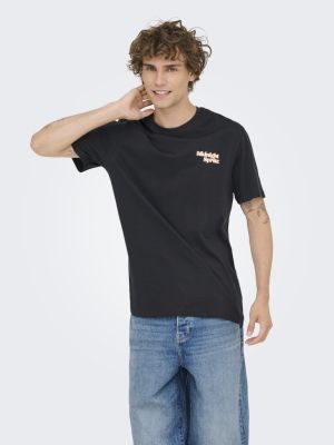Only and Sons miesten t-paita, CHRIS LIFE REG SS TEE Jet Black
