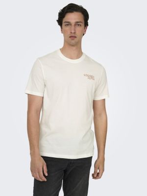 Only and Sons miesten t-paita, CHRIS LIFE REG SS TEE Valkoinen
