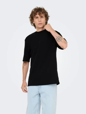 Only and Sons miesten t-paita, GIVO REG 12 SS CREW KNIT  Black