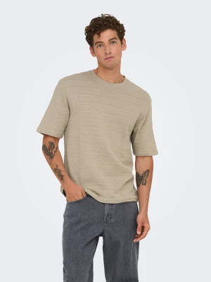 Only and Sons miesten t-paita, GIVO REG 12 SS CREW KNIT  String