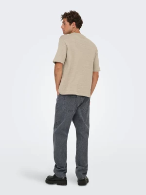 Only and Sons miesten t-paita, GIVO REG 12 SS CREW KNIT  String