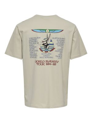 Only and Sons miesten t-paita, IRON MADEN T-SHIRT Silver Lining
