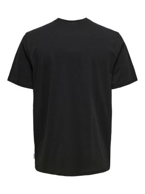 Only and Sons miesten t-paita, JAKE REG FOOTBALL TEE Musta