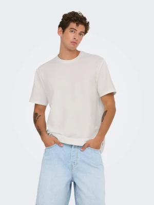 Only and Sons miesten t-paita, K KIAN REG SEERSUCKER SS TEE Cloud Dancer
