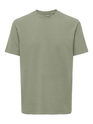Only and Sons miesten t-paita, K KIAN REG SEERSUCKER SS TEE Vihreä