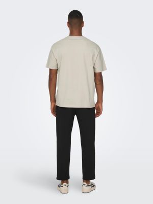 Only and Sons, Miesten T-Paita, Onsfred Rls Ss Tee Noos Beige