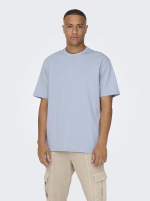 Only and Sons, Miesten T-Paita, Onsfred Rls Ss Tee Noos Vaaleansininen
