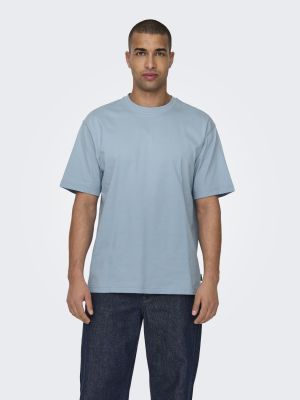 Only and Sons, Miesten T-Paita, Onsfred Rls Ss Tee Noos Vaaleansininen