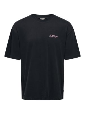 Only and Sons Miesten T-Paita, Onsmalik Caseys Loose SS Tee Musta