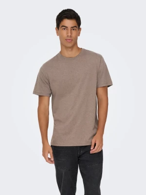 Only and Sons miesten t-paita, ONSMAX LIFE SS STITCH TEE  Falcon Melange