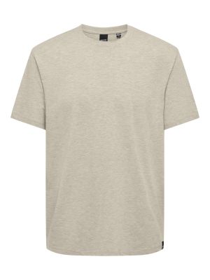 Only and Sons miesten t-paita, ONSMAX LIFE SS STITCH TEE  Oatmeal