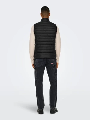 Only and Sons miesten toppaliivi, GAVIN LIFE LIGHT QUILTED ZIP VEST OTW Musta