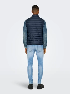 Only and Sons miesten toppaliivi, GAVIN LIFE LIGHT QUILTED ZIP VEST OTW Tummansininen